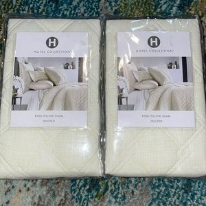 Hotel collection pillow shams